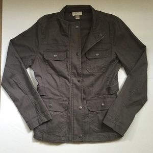 Cotton lightweight jacket pockets snaps zipper MP